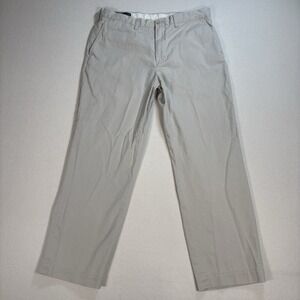 Polo Ralph Lauren Preston Pants Men's 34x29 Off White Beige 100% Cotton Straight